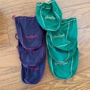 Crown Royal Drawstring Bags Set mixed lot fabric arts and crafts bag